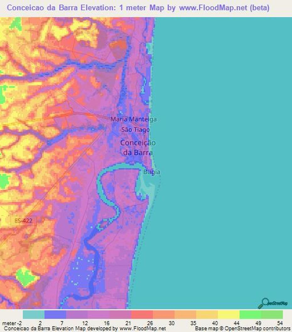 Elevation Of Conceicao Da Barra,Brazil Elevation Map, Topography, Contour, Conceição Da Barra, Brazil, Barra Da Tijuca Rio De Janeiro, Farol Da Barra Salvador