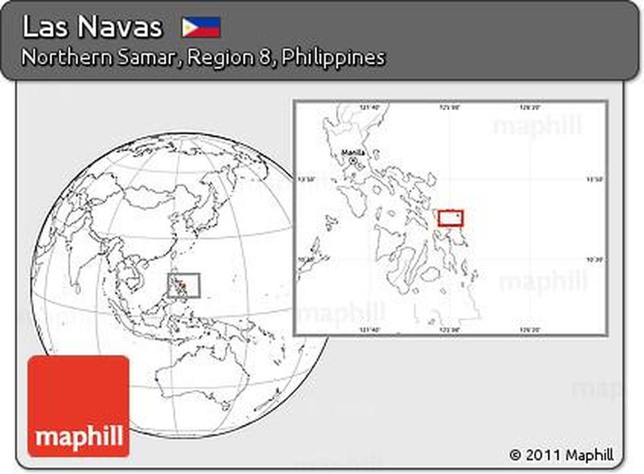 Free Blank Location Map Of Las Navas, Las Navas, Philippines, La Navidad, Las Navas De Tolosa Carte