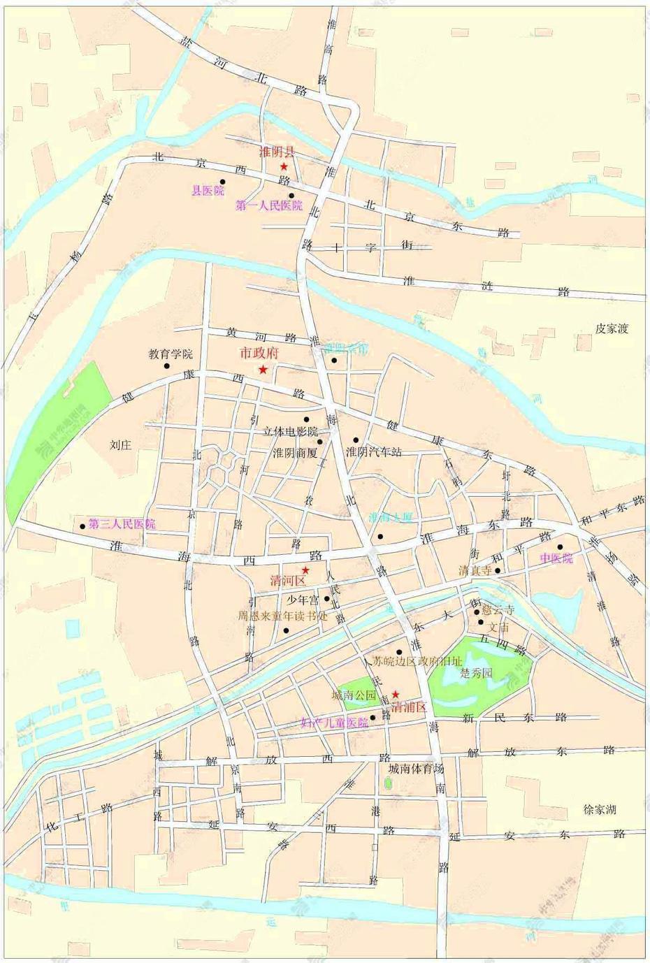 Huaiyin Map – Huaiyin  Mappery, Huaiyin, China, China  With Flag, Of China With Cities