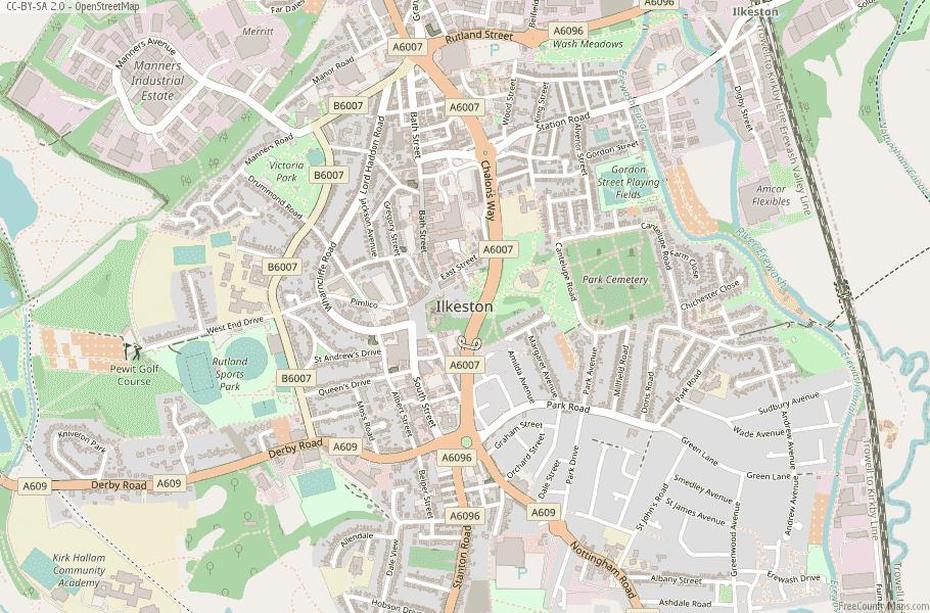 Ilkeston Map Great Britain Latitude & Longitude: Free England Maps, Ilkeston, United Kingdom, Nottingham Trent  University, Kirkby In Ashfield