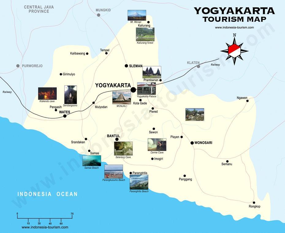 Indonesia City, Yogyakarta City, Peta Wisata, Yogyakarta, Indonesia