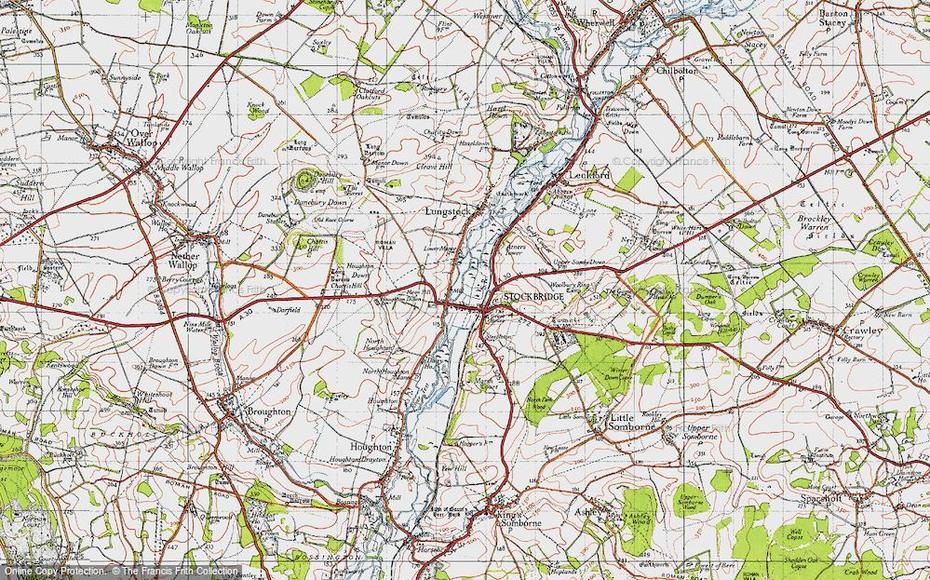 Map Of Stockbridge, 1945 – Francis Frith, Stockbridge, United States, Stockbridge Hampshire, Stockbridge Ma