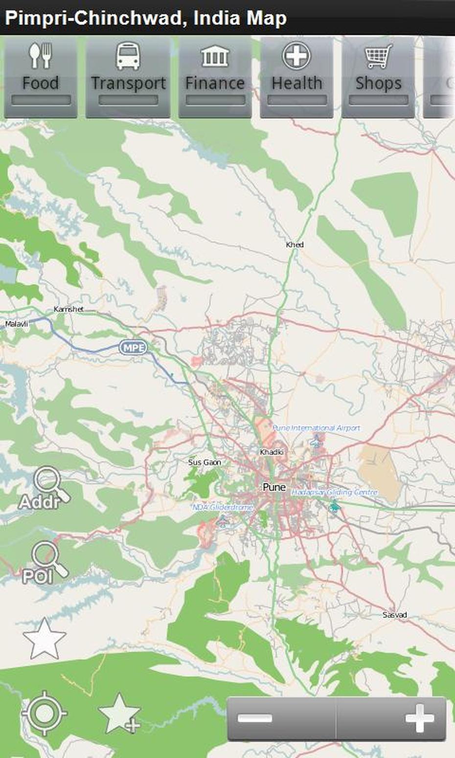 Pimpri-Chinchwad, India Offline Map: Place Stars: Amazon.Co.Uk …, Chinchvad, India, Chinchvad, India