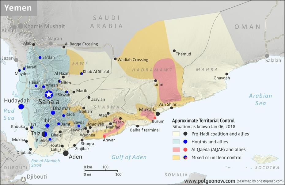 Political Map Of Yemen | Hiking In Map, Al Ḩudaydah, Yemen, Yemen Pictures, Yemen Cities