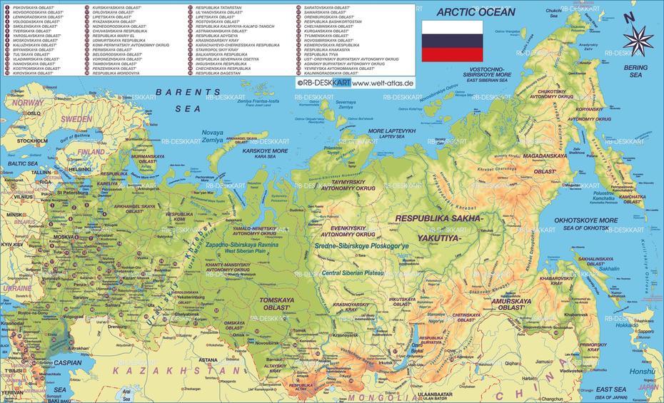 Russia Map, Artëmovskiy, Russia, Russia  With Countries, Western Russia