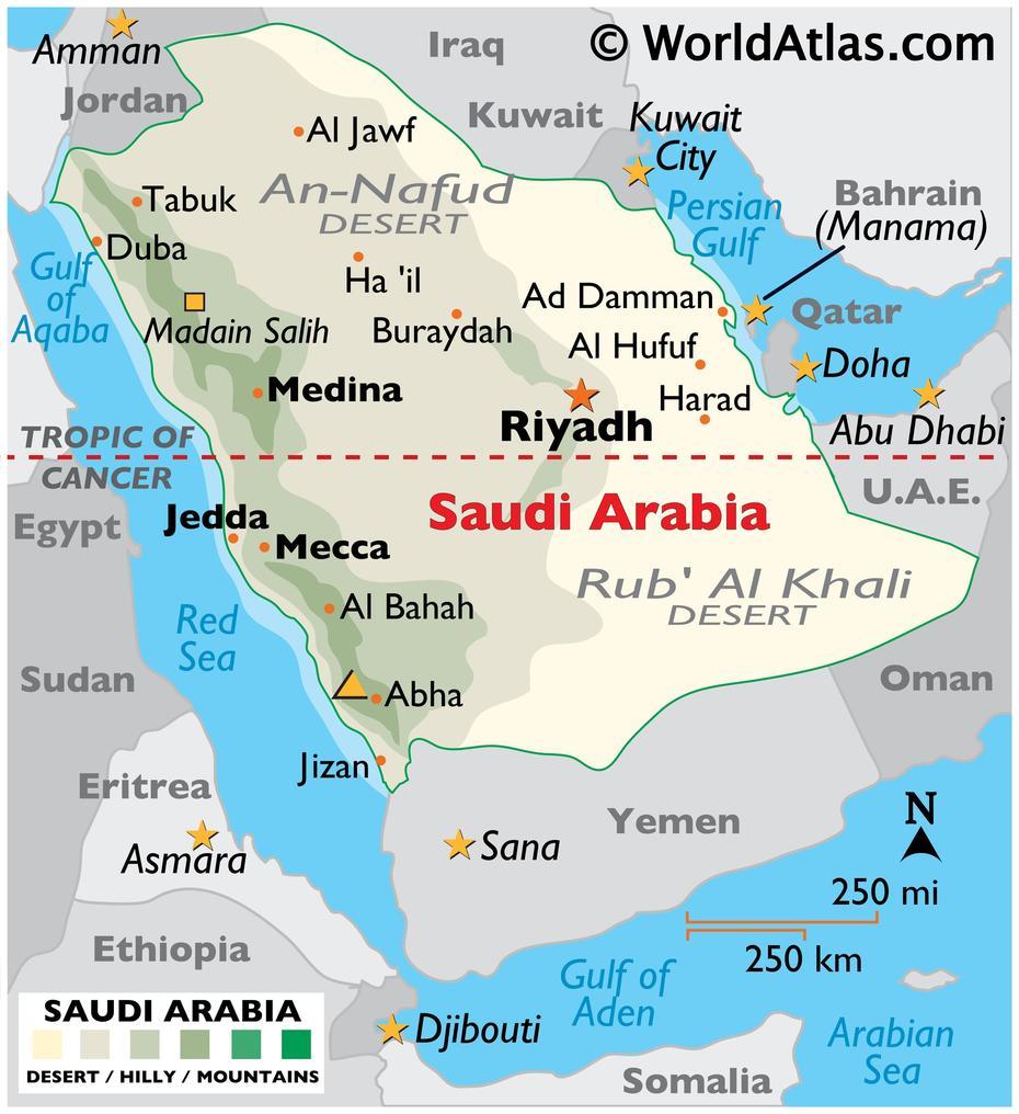 Saudi Arabia Country, Saudi Arabia  Outline, Color , Ash Shinān, Saudi Arabia