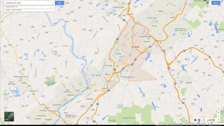 Scranton, Pennsylvania Map, Scranton, United States, Scranton Pa On, Scranton Pa State