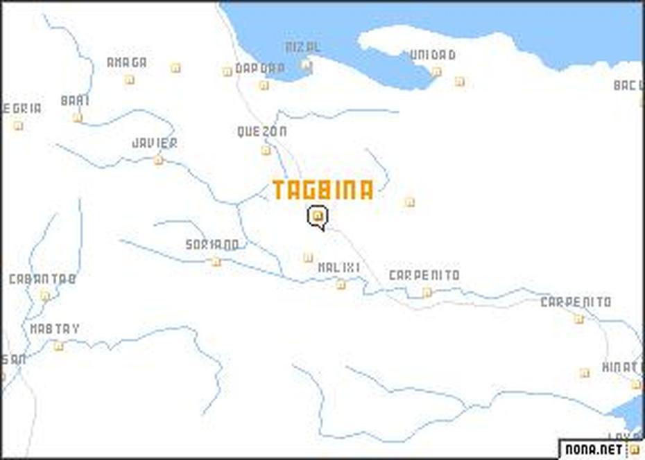 Tagbina (Philippines) Map – Nona, Tagbina, Philippines, Philippines Powerpoint Template, Philippines Road