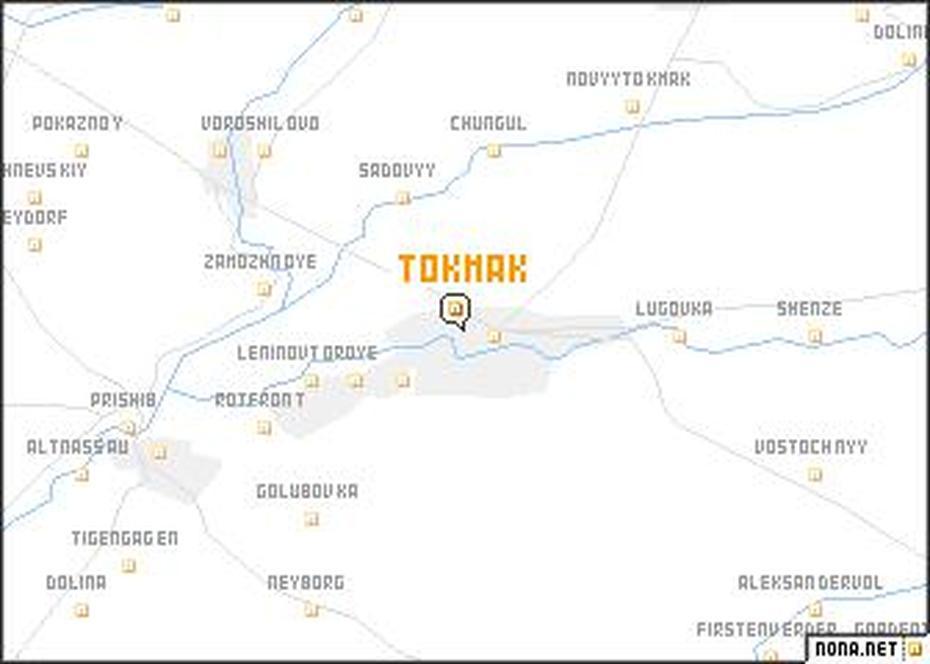 Tokmak (Ukraine) Map – Nona, Tokmak, Ukraine, Ukraine Elevation, Ukraine Mennonites