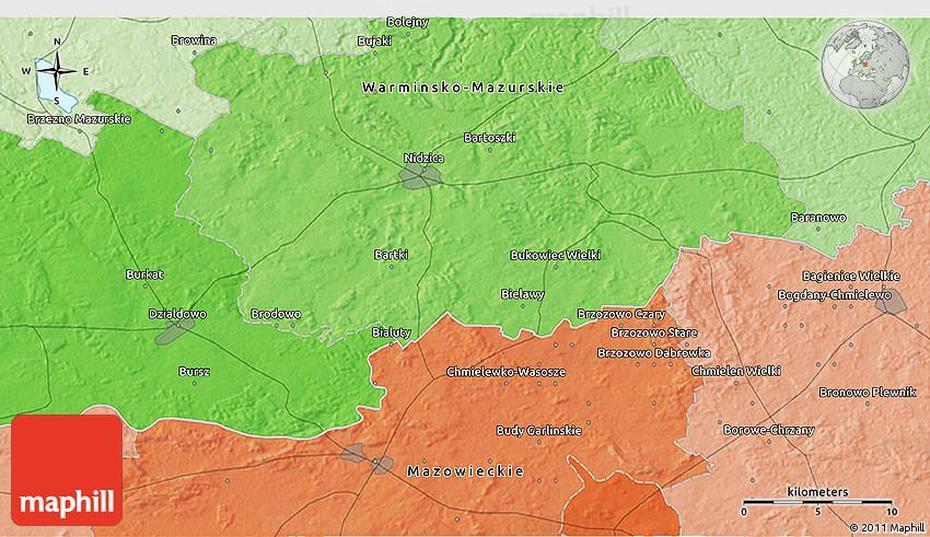 Topography Of Poland, Warsaw Poland, Political, Mława, Poland