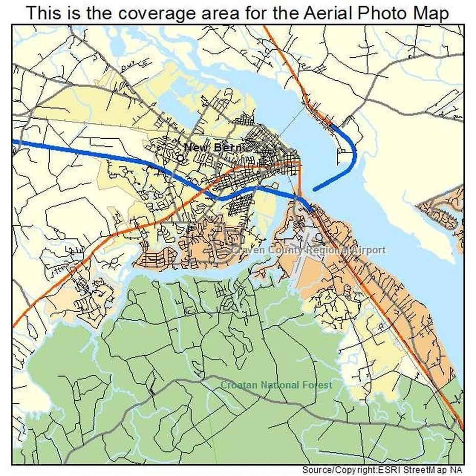 Aerial Photography Map Of New Bern, Nc North Carolina, New Bern, United States, Tryon Palace New Bern, Downtown New Bern