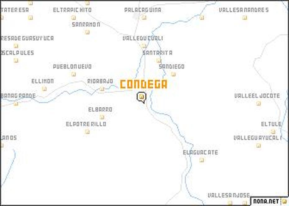 Condega (Nicaragua) Map – Nona, Condega, Nicaragua, Nicaragua Canal, Detailed  Of Nicaragua