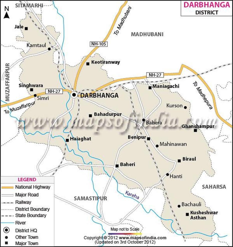 Darbhanga District Map, Darbhanga, India, Darbhanga District, Darbhanga City