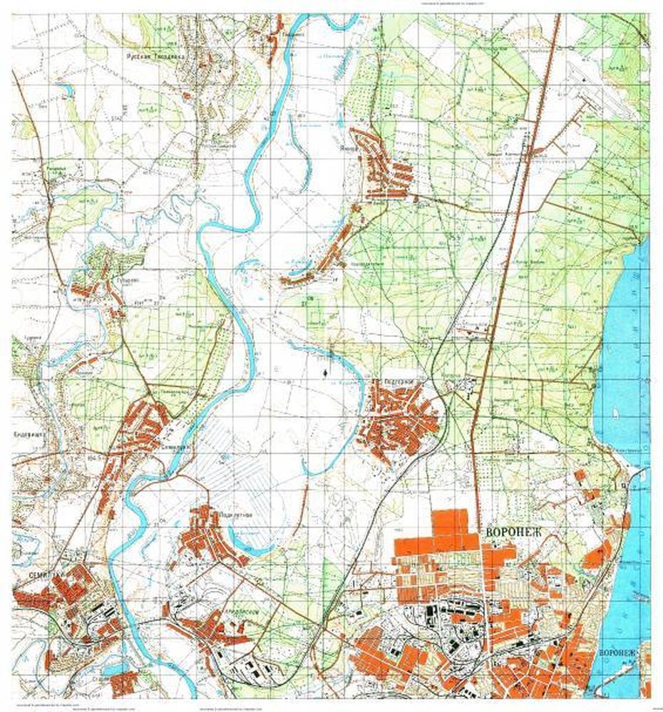 Download Topographic Map In Area Of Semiluki, Podkletnoye – Mapstor, Semiluki, Russia, Russia  With Countries, Western Russia