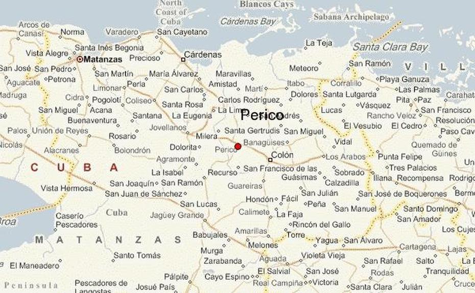 Guia Urbano De Perico, Perico, Cuba, Colon Matanzas Cuba, El Perico