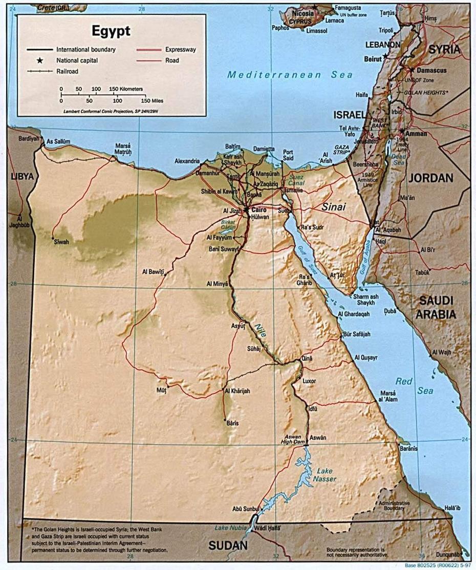 Israël- Gaza, Israel-Jordan  Border, Of, Rafaḩ, Egypt