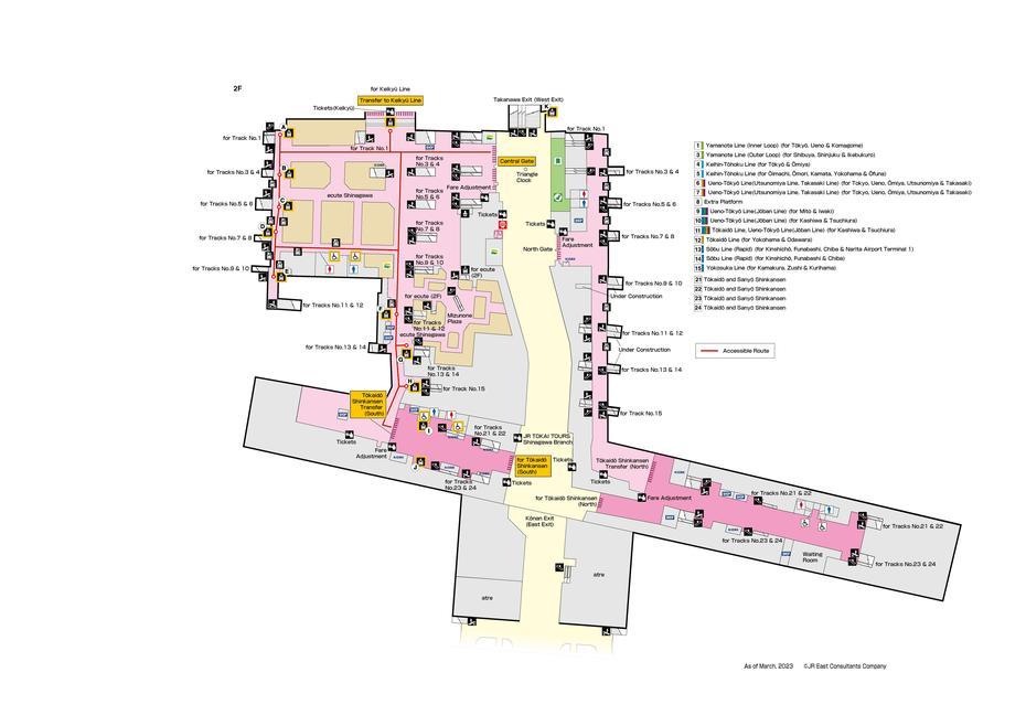 Jr-East:Guide Maps For Major Stations (Shinagawa Station), Shinagawa-Ku, Japan, Tokyo Prefecture, Daichi Shinagawa