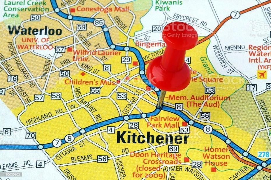 Kitchener Ontario Canada On A Map Stock Photo – Download Image Now – Istock, Kitchener, Canada, Kitchener Ontario Canada, Hope Valley Canada