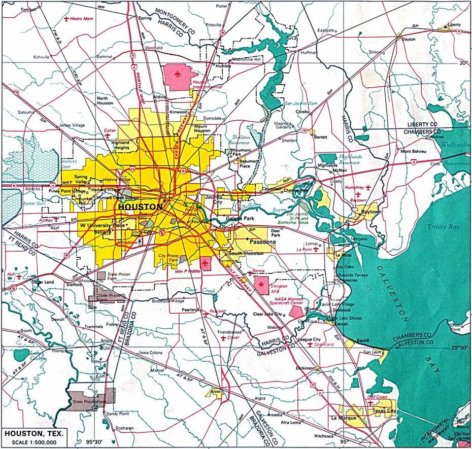 Large Houston Maps For Free Download And Print | High-Resolution And …, Houston, United States, United States Country, United States  Colored