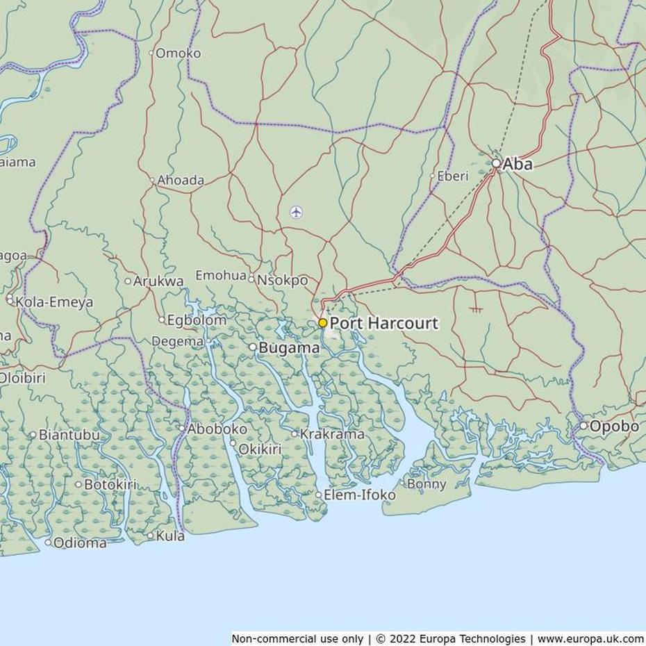 Map Of Port Harcourt, Nigeria | Global 1000 Atlas, Port Harcourt, Nigeria, Nigeria Location, Onitsha Nigeria
