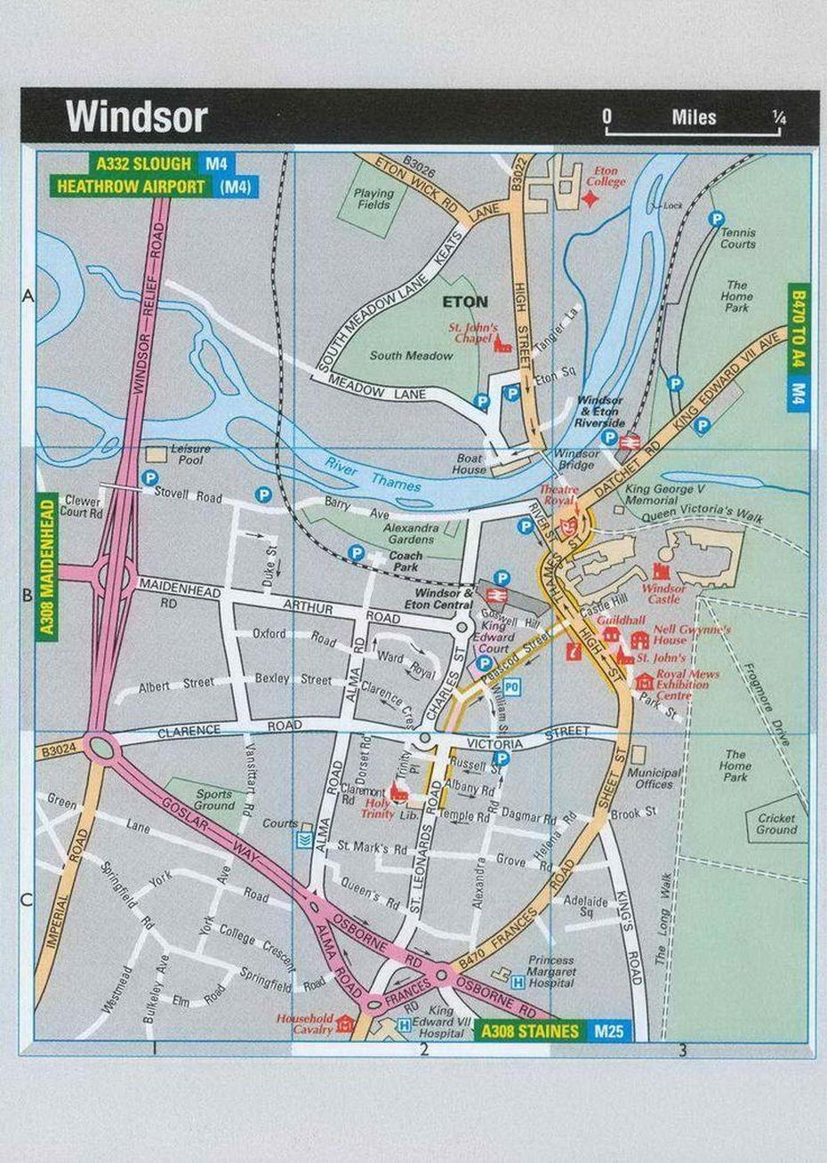 Map Of Windsor. Blank Large Scale Map Of Windsor, England Uk | Boat …, Windsor, United Kingdom, Abingdon Virginia, Abingdon  Abbey