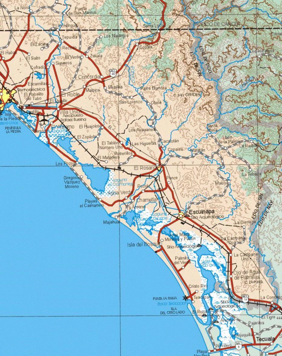 Sinaloa Mexico Map [16] – Map Of Sinaloa Mexico [16] – Mapa De Sinaloa [16], Escuinapa, Mexico, Coahuila Mexico, Chiapas Mexico