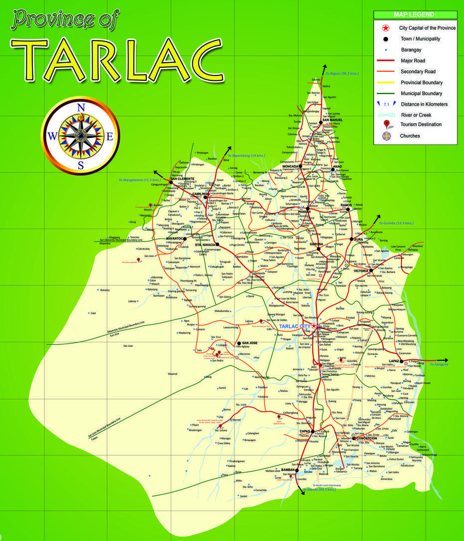 Tarlac Provincial Map – Tarlac Provincial Capitol, Tarlac City, Philippines, Capas Tarlac Philippines, La Paz Philippines