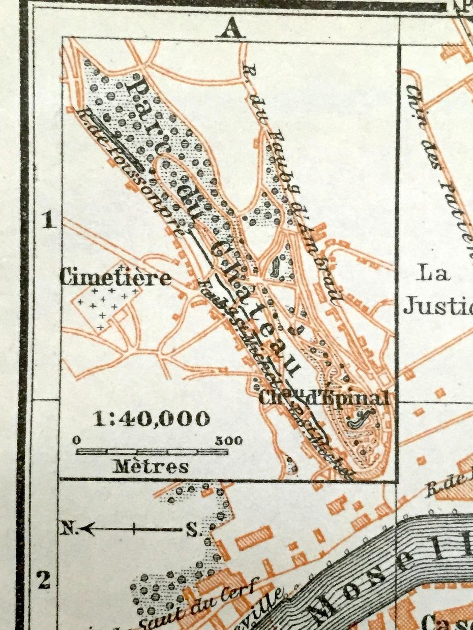 Antique 1909 Epinal France Map From Baedekers Guide Atlas | Etsy, Épinal, France, Bayonne France, Nancy France