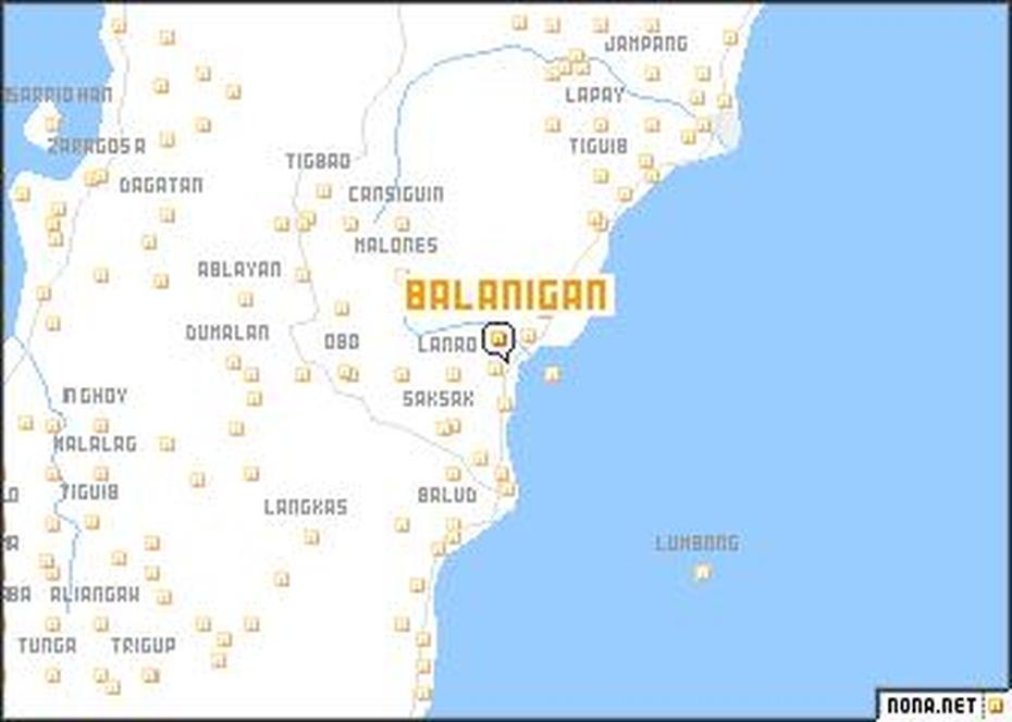 Balanigan (Philippines) Map – Nona, Balabagan, Philippines, Philippines  Outline, Old Philippine