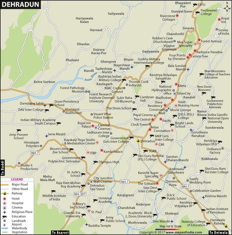 Dehradun City Map, Dehra Dūn, India, Of Haridwar, Rishikesh India