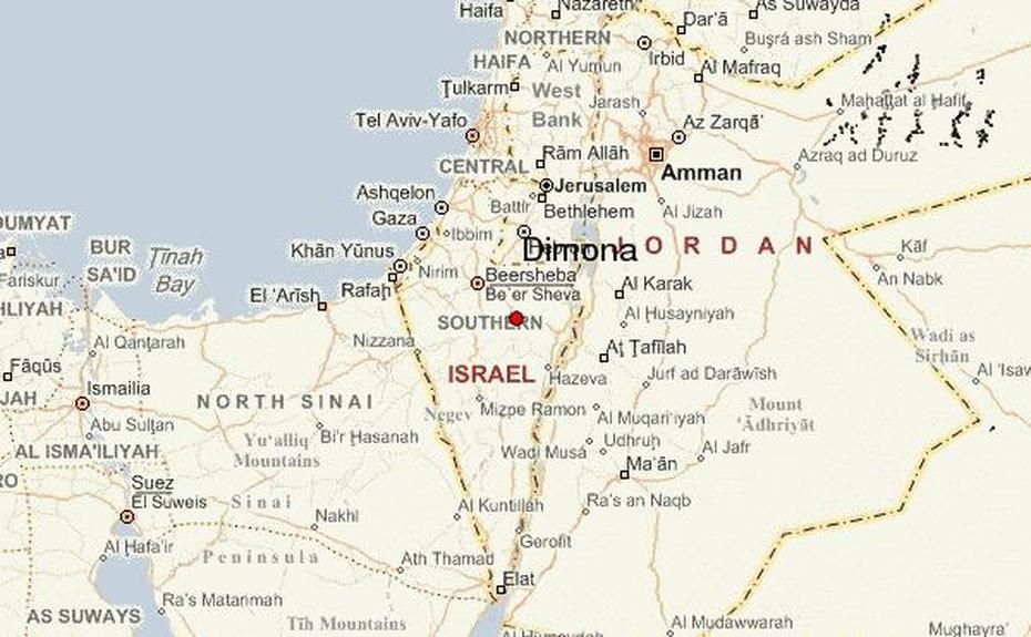 Dimona Location Guide, Dimona, Israel, Dimona Reactor, Detailed  Of Israel