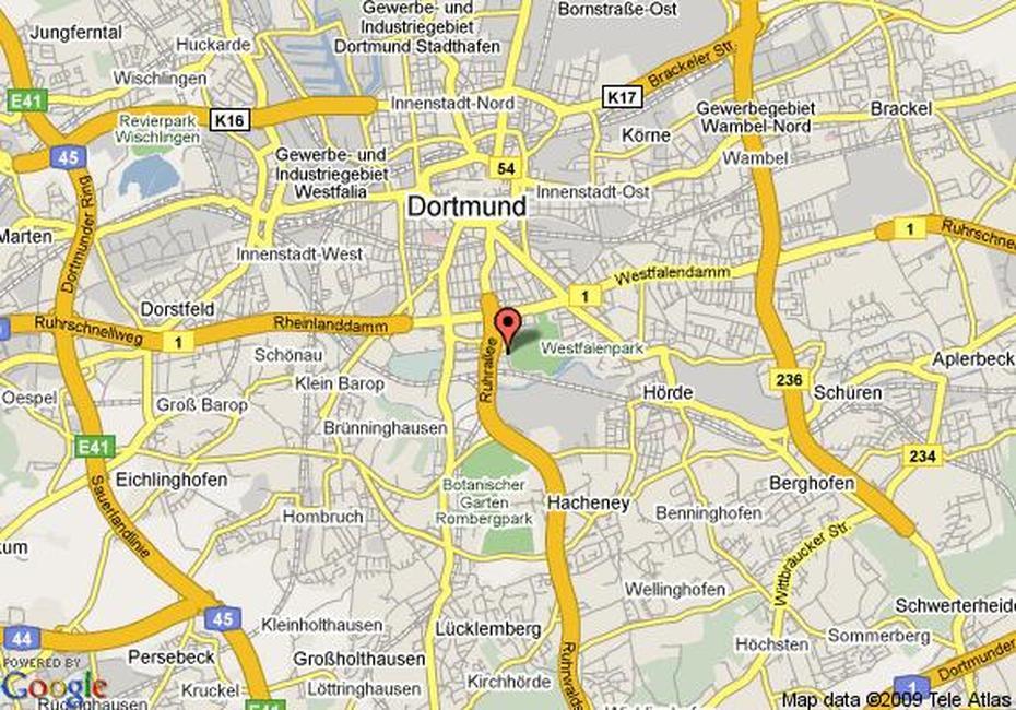 Dortmund Map And Dortmund Satellite Image, Dortmund, Germany, Tu Dortmund, Wuppertal Germany