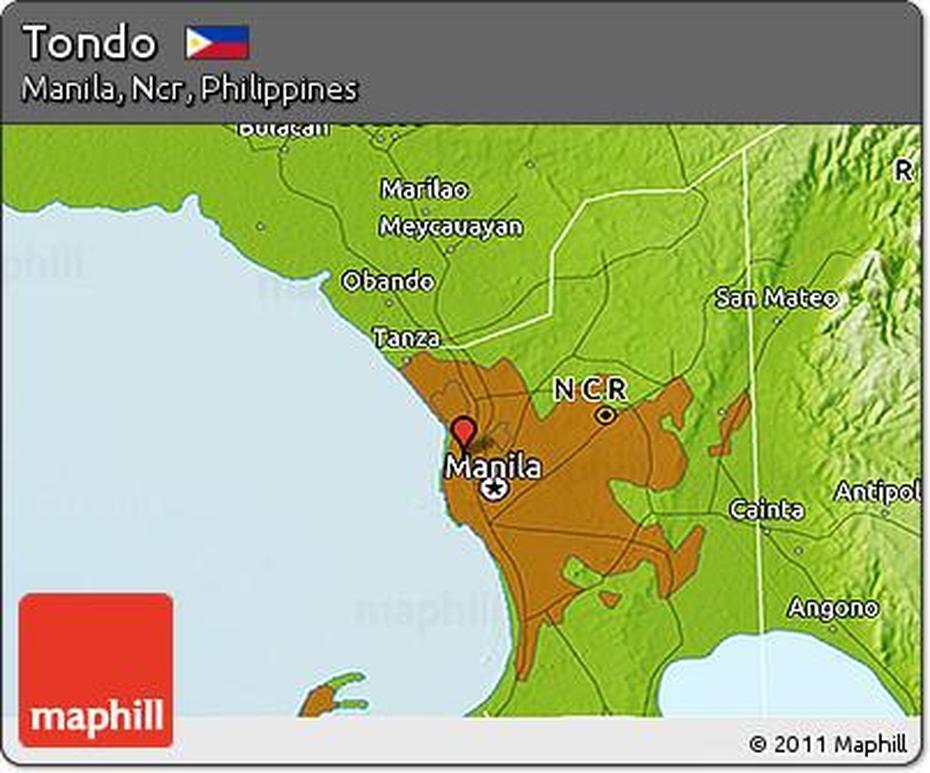 Free Physical 3D Map Of Tondo, Tondo, Philippines, Tondo Manila Philippines, Manila Cathedral