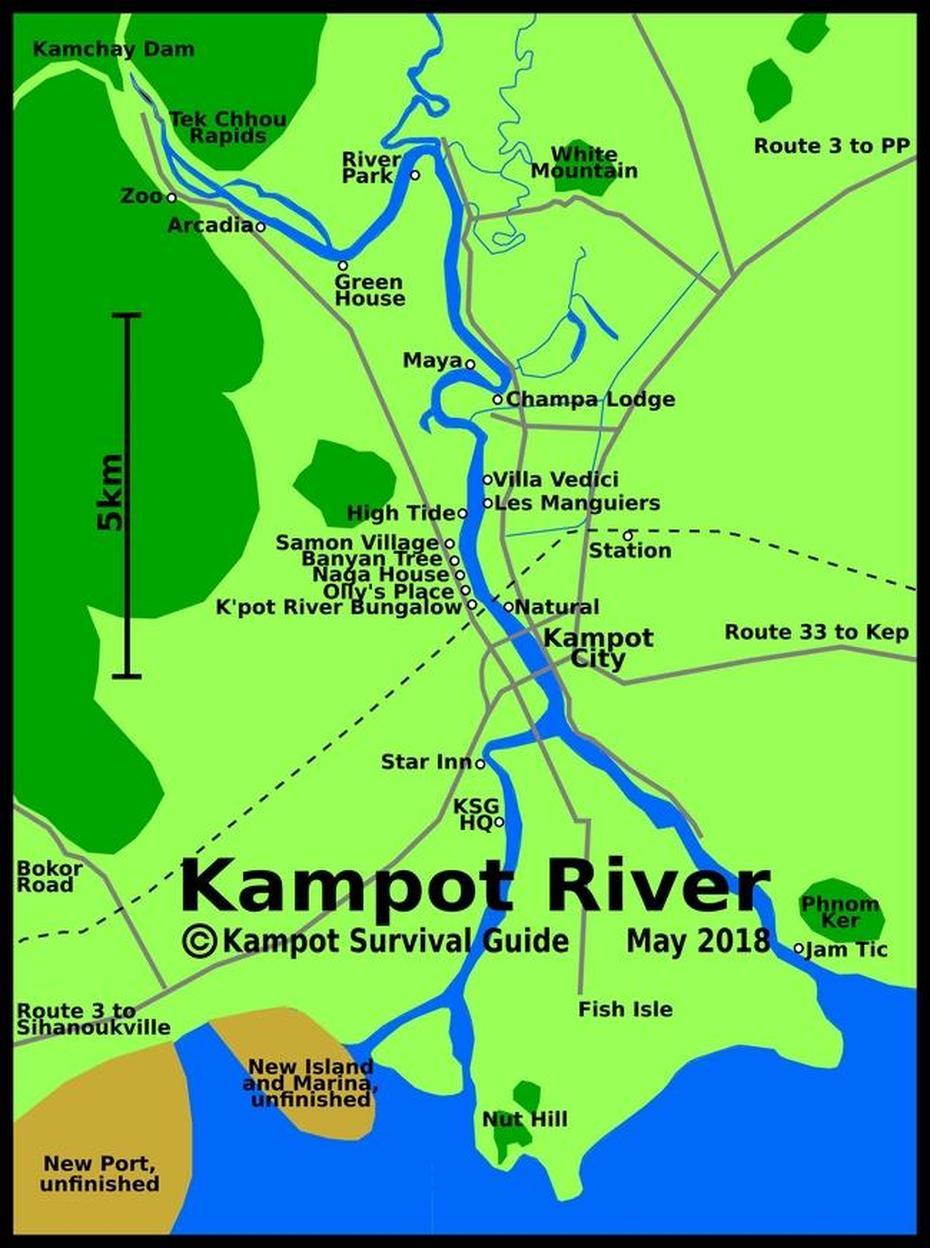 Kampot River, Kampot City, , Kampot, Cambodia