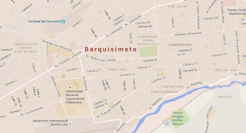 Map Of Barquisimeto, Barquisimeto, Venezuela, Valencia- Venezuela, Maracaibo