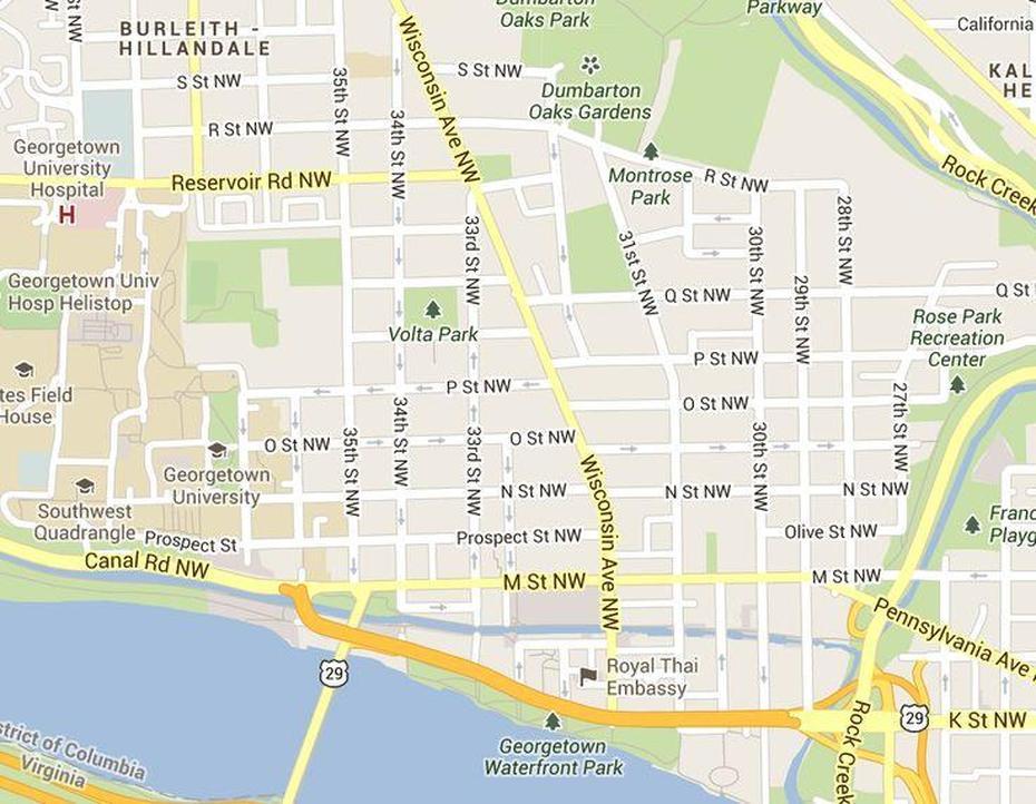 Map Of Georgetown | Washington Dc | Pinterest, Georgetown, United States, United States  Simple, Cool United States