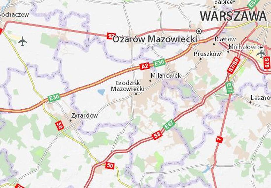 Map Of Grodzisk Mazowiecki – Michelin Grodzisk Mazowiecki Map – Viamichelin, Grodzisk Mazowiecki, Poland, Masovian Voivodeship Poland, Powiaty  Mazowieckie