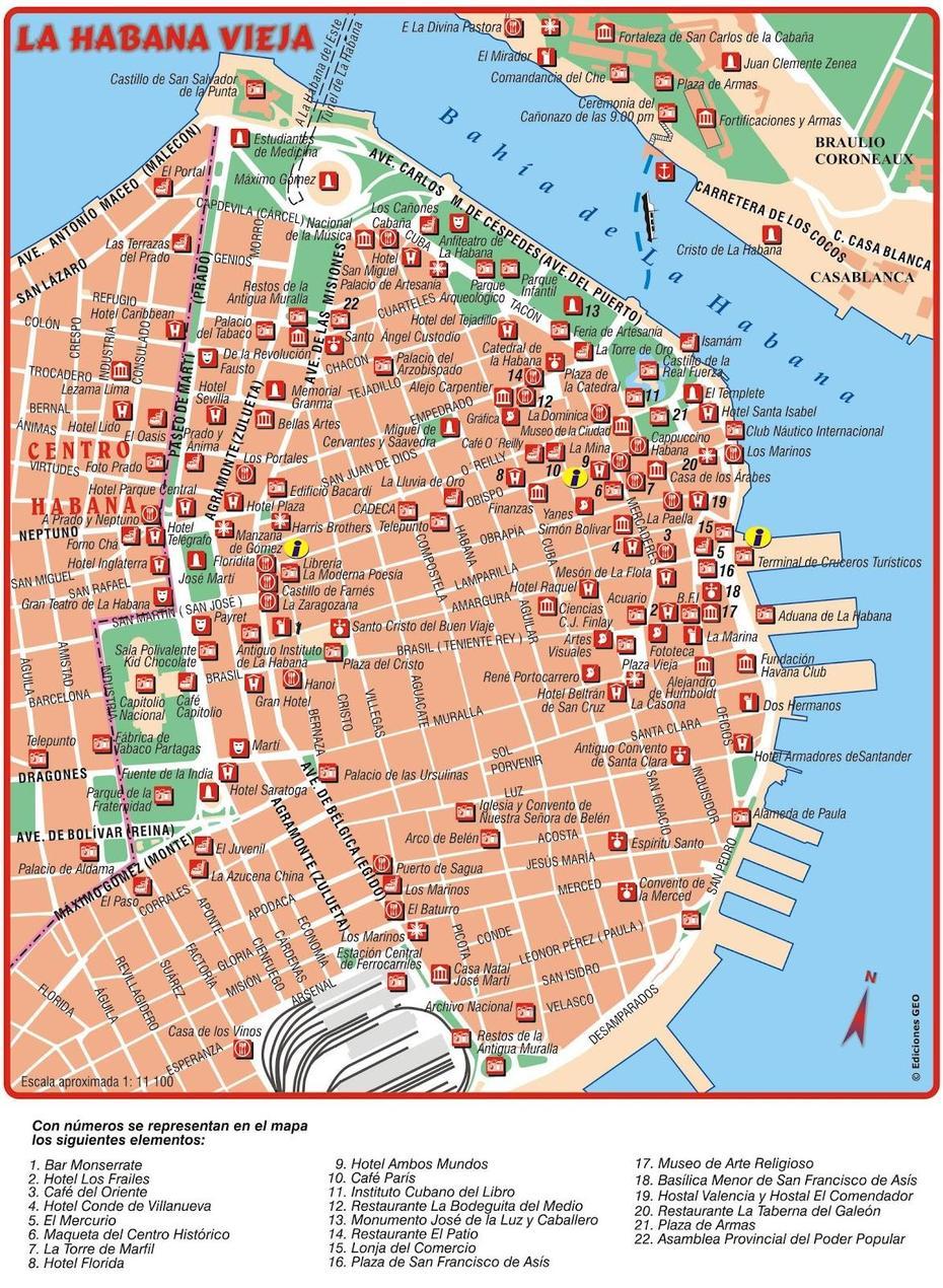 Map Of Havana, Cuba, Havana, Cuba, La Habana Cuba, La Habana