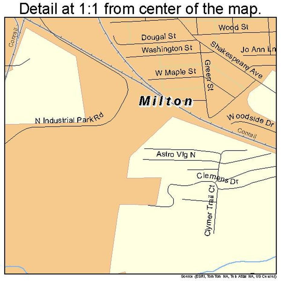 Milton Pennsylvania Street Map 4250016, Milton, United States, Milton, United States