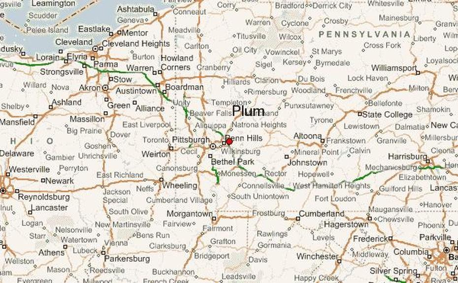 Plum Location Guide, Plum, United States, United States  Colored, United States  With Capitals Only