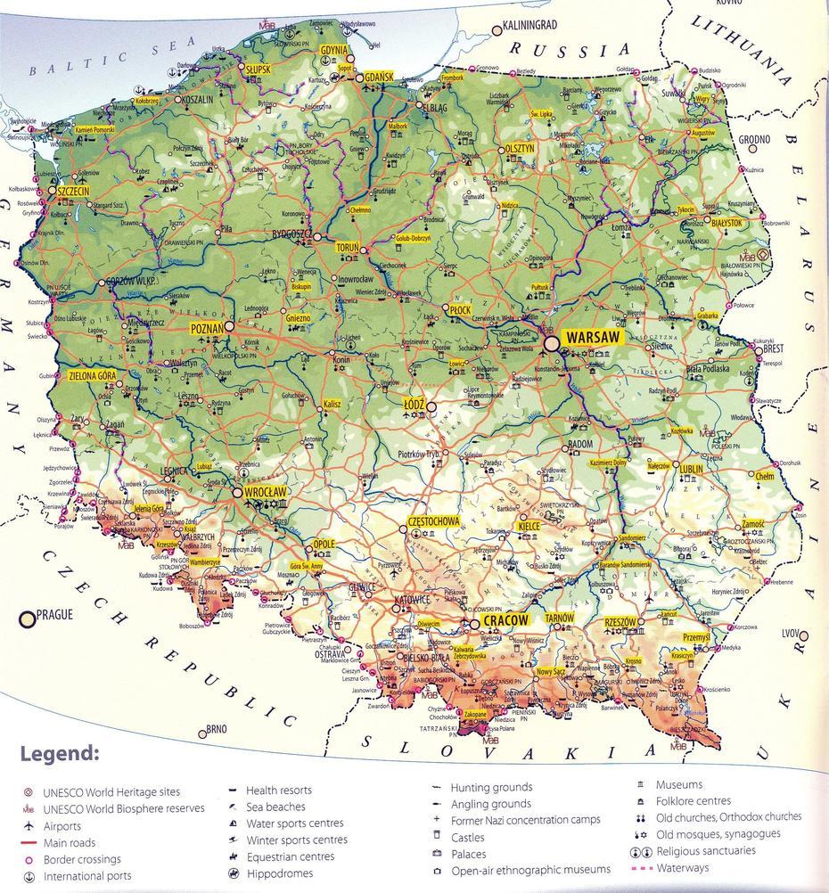 Poland Maps | Printable Maps Of Poland For Download, Śrem, Poland, Radiation  Monitor, Srem