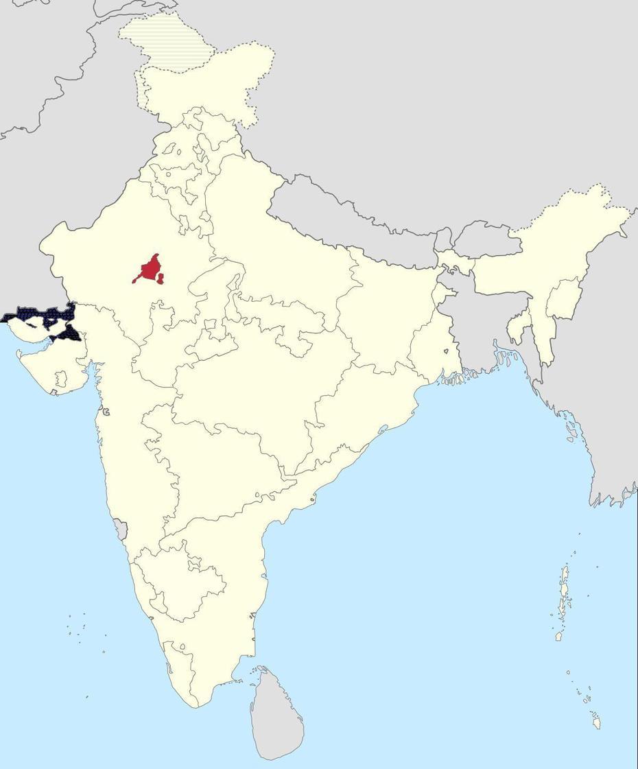 On The Political Map Of India Locate (A) Chhotanagpur Plateau (B) Ajmer …, Bhātpāra, India, India  With Compass, India  Silhouette