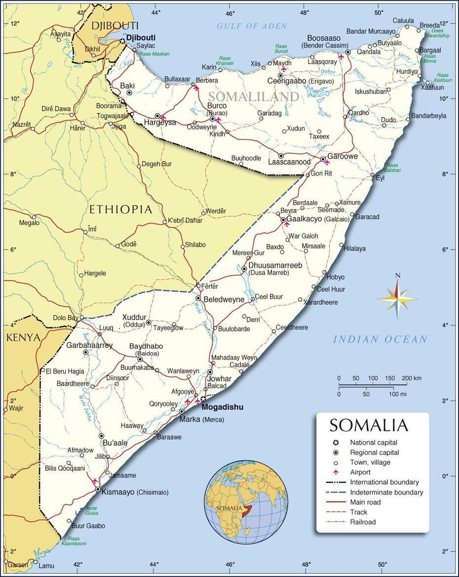Somalia – Mapas Geograficos De Somalia – Mundo Hispanicotm, Baxdo, Somalia, Somalia Images, Somalia On World