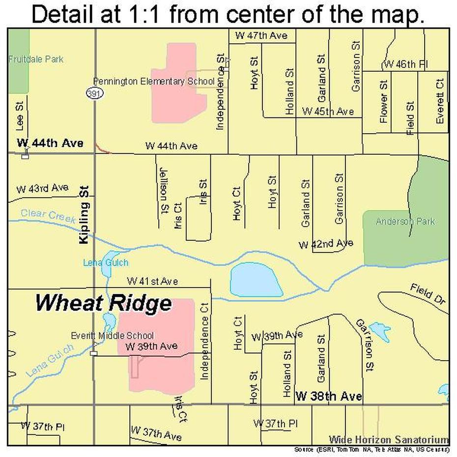 Wheat Ridge Colorado Street Map 0884440, Wheat Ridge, United States, United States Product, Us  1860 United States