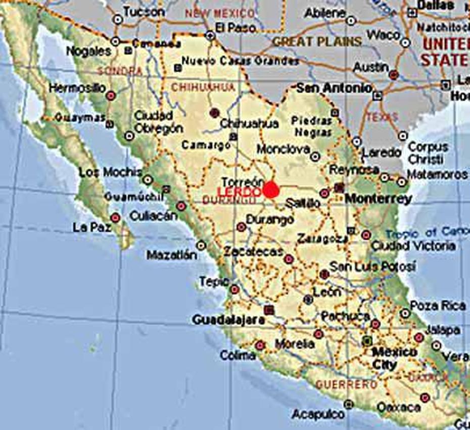 Zacatecas, Of Tecate Mexico, Mexico , Torreón, Mexico