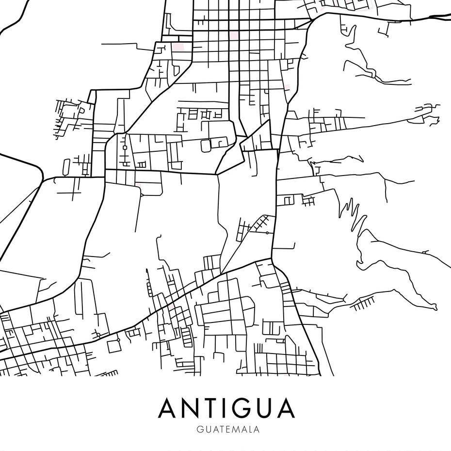 Antigua Guatemala City Map Print Wall Art Poster Print At | Etsy, Ciudad Vieja, Guatemala, Paisajes De Guatemala, San Pedro Guatemala