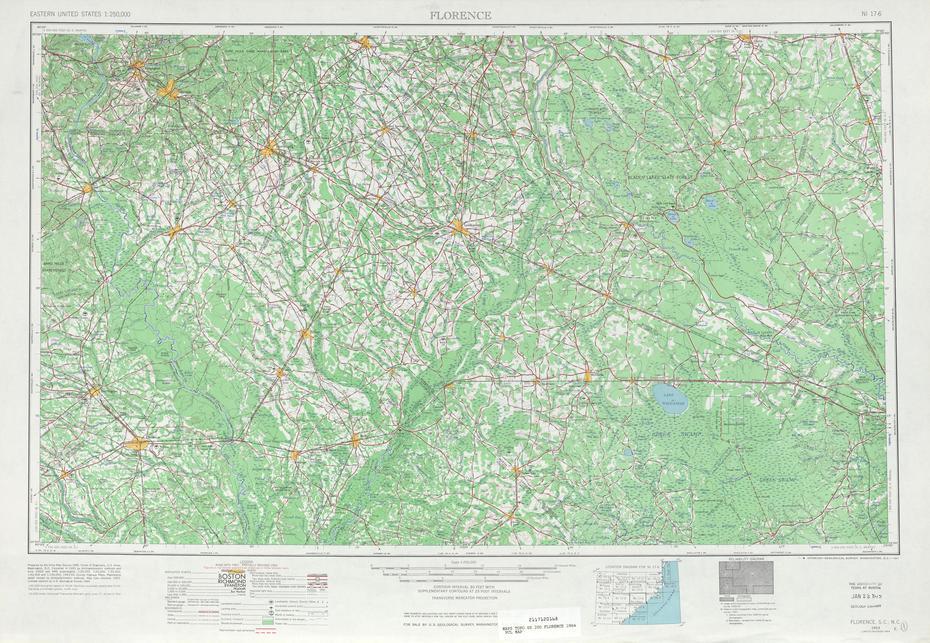 Florence Topographic Map Sheet, United States 1964 – Full Size, Florence, United States, Adx Florence Supermax Facility, Adx Florence United States