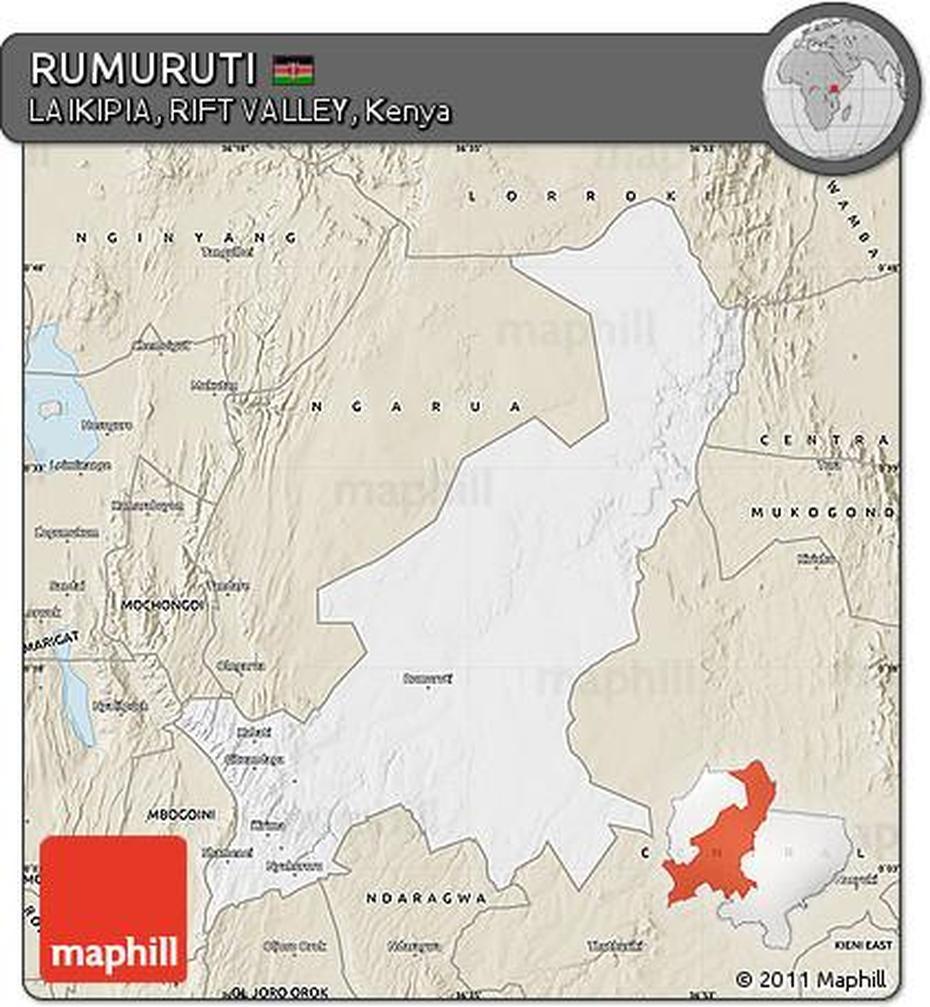 Free Classic Style Map Of Rumuruti, Rumuruti, Kenya, Tree Tomato Farming In Kenya, Physical  Of Kenya