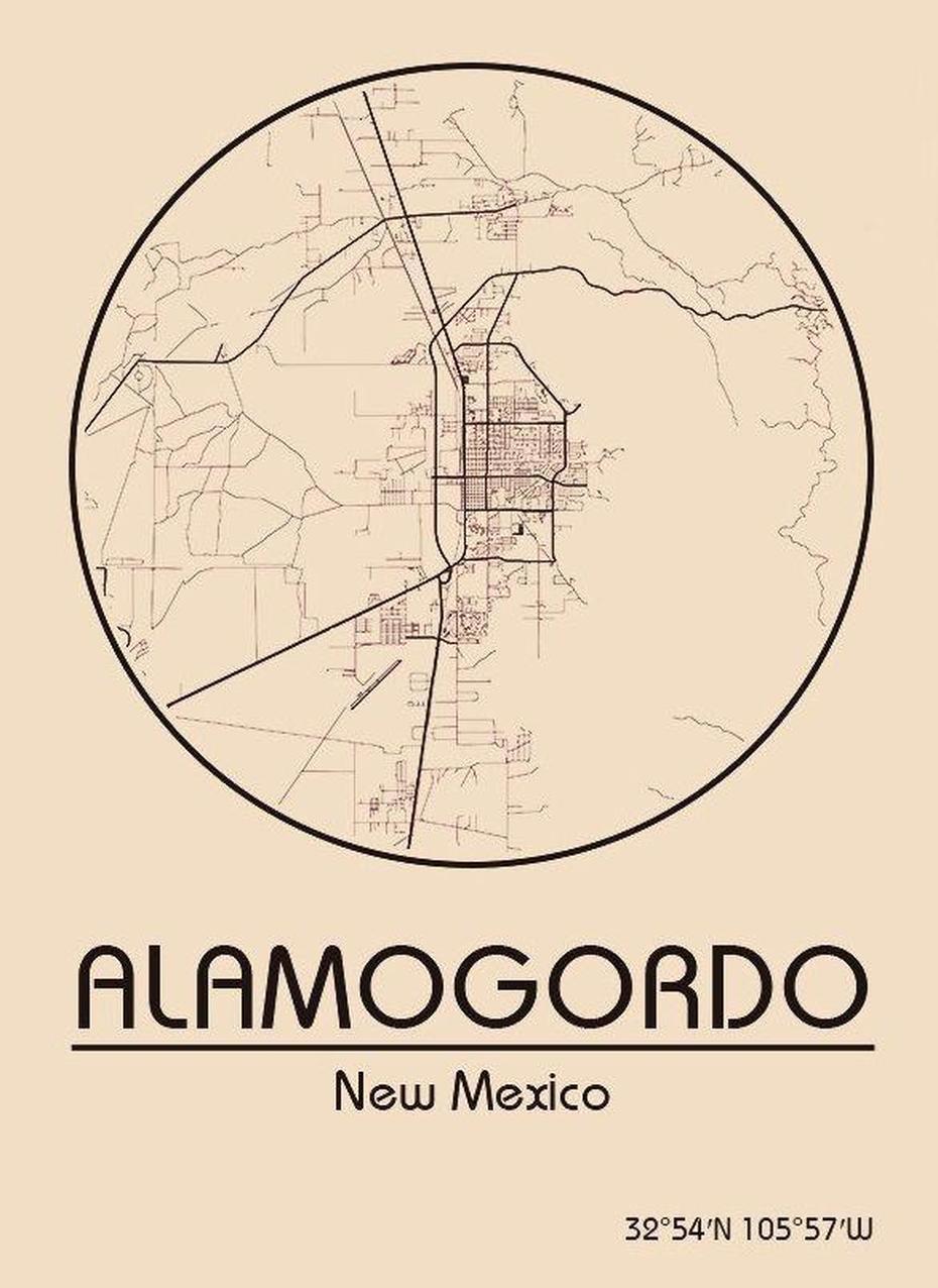 Karte / Map ~ Alamogordo, New Mexico – Vereinigte Staaten Von Amerika …, Alamogordo, United States, Alamogordo New Mexico, Alamogordo Nm