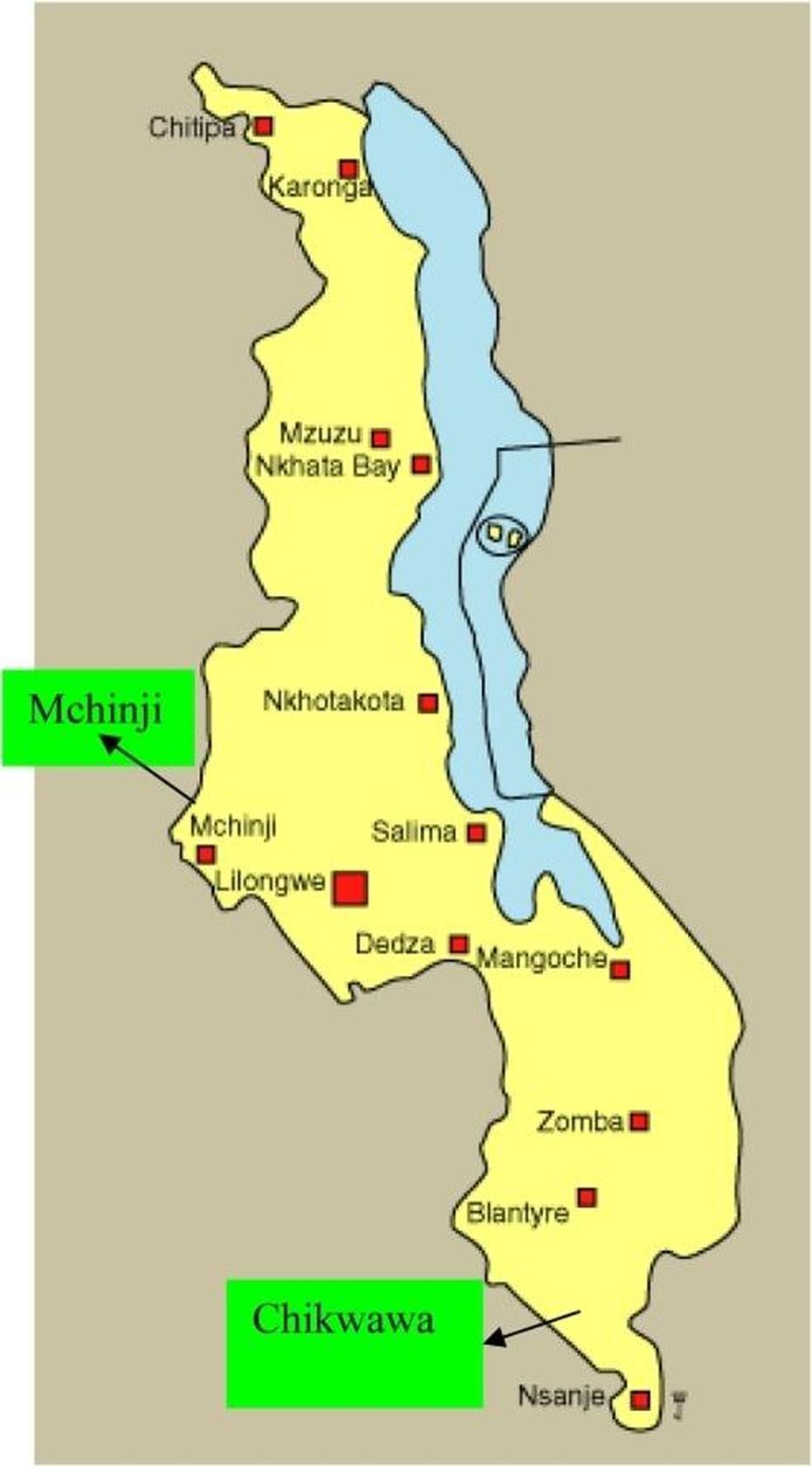 Map Of Malawi Showing Survey Sites.**Mchinji In Central | Open-I, Mchinji, Malawi, Mchinji Border, Face Of Malawi Today